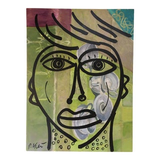 Abstract Painting by Peter Keil on Canvas For Sale