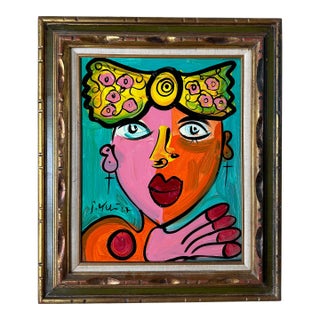 1967 Original Peter Keil Painting Framed For Sale
