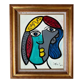 1967 Original Peter Keil Painting Framed For Sale