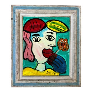 1972 Original Peter Keil Painting Framed For Sale