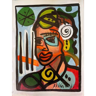 1980s Peter Keil Original Abstract Painting For Sale