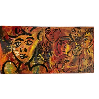 Late 20th Century Figurative Abstract Painting by Peter Keil For Sale