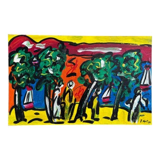 “Miami” Original 1967 Painting by Peter Keil For Sale