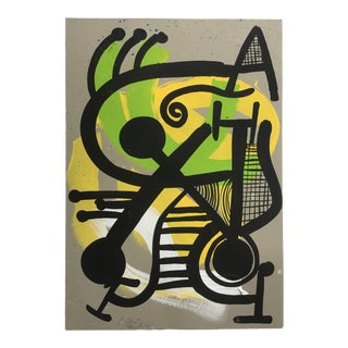 Miróvian Style Peter Keil Painting For Sale