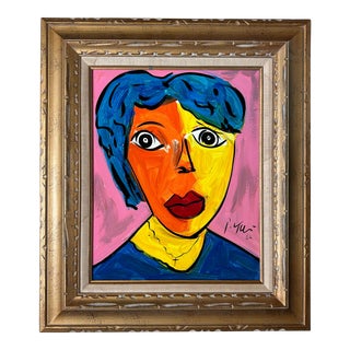 Original 1967 Peter Keil Painting, Framed For Sale