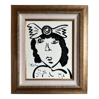 Original 1967 Peter Keil Painting Framed For Sale