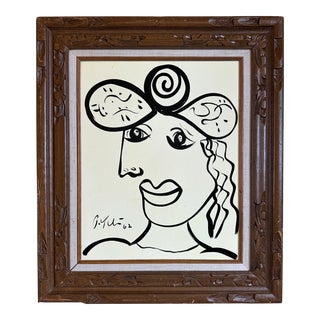 Original 1967 Peter Keil Painting Framed For Sale