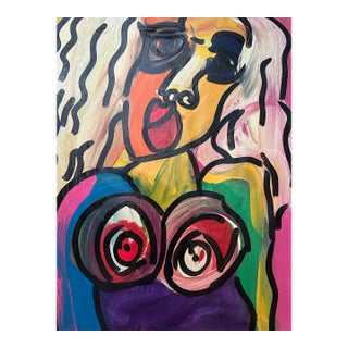 Original 1987 Peter Keil Painting, Titled For Sale