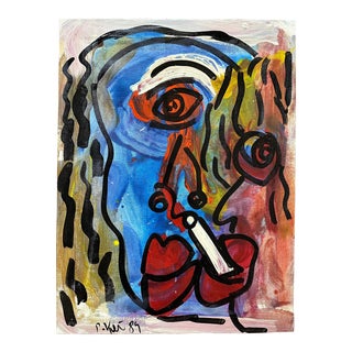 Original 1989 Peter Keil Painting, Titled For Sale