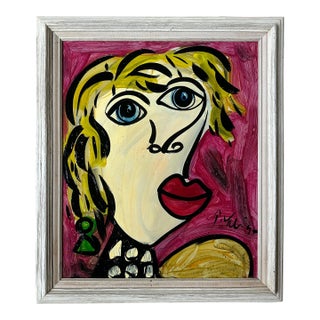 Original 1997 Peter Keil Painting Framed For Sale