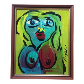 Peter Keil Abstract Painting, Framed For Sale