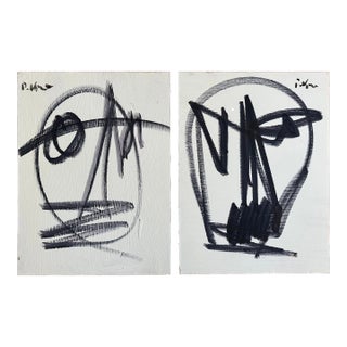Set of Two Original Peter Keil Paintings For Sale